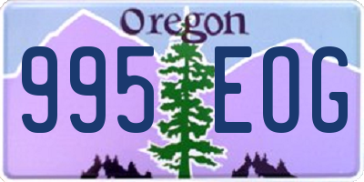 OR license plate 995EOG