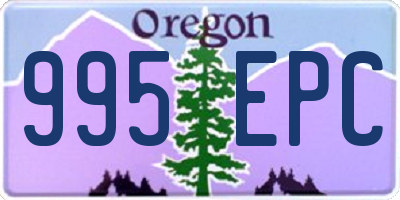 OR license plate 995EPC