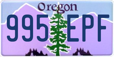OR license plate 995EPF