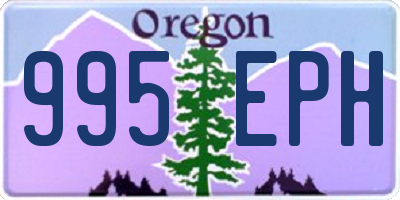 OR license plate 995EPH