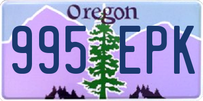 OR license plate 995EPK