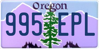 OR license plate 995EPL