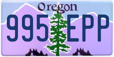 OR license plate 995EPP