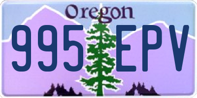 OR license plate 995EPV