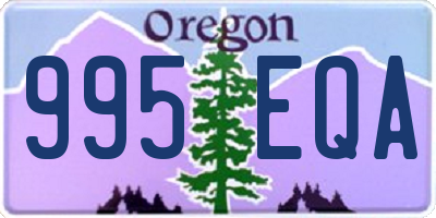 OR license plate 995EQA