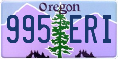 OR license plate 995ERI