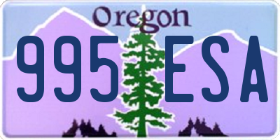 OR license plate 995ESA