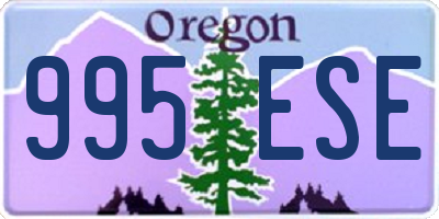 OR license plate 995ESE