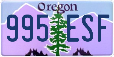 OR license plate 995ESF