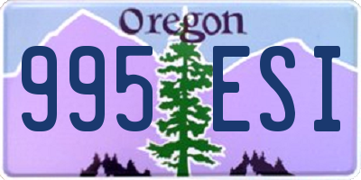 OR license plate 995ESI