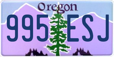 OR license plate 995ESJ