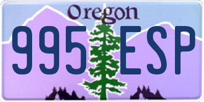 OR license plate 995ESP