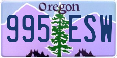 OR license plate 995ESW