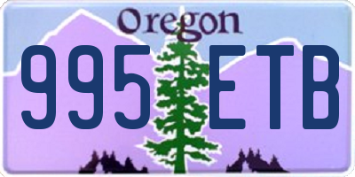 OR license plate 995ETB
