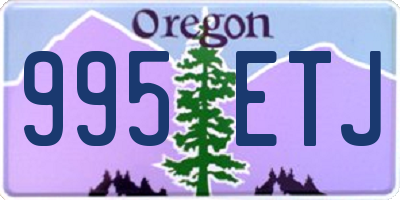 OR license plate 995ETJ