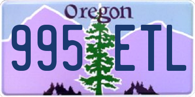 OR license plate 995ETL