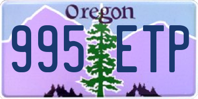 OR license plate 995ETP