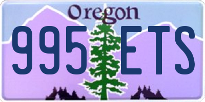 OR license plate 995ETS