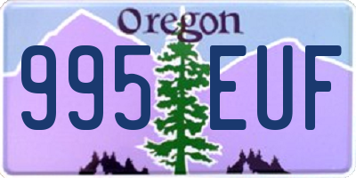 OR license plate 995EUF
