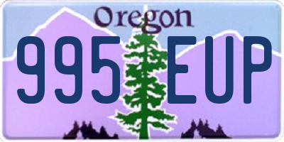 OR license plate 995EUP