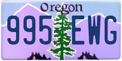 OR license plate 995EWG