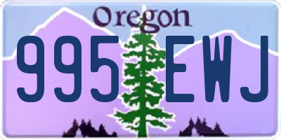 OR license plate 995EWJ
