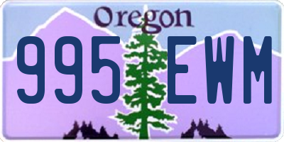 OR license plate 995EWM