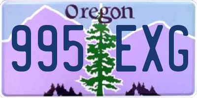 OR license plate 995EXG