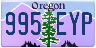 OR license plate 995EYP