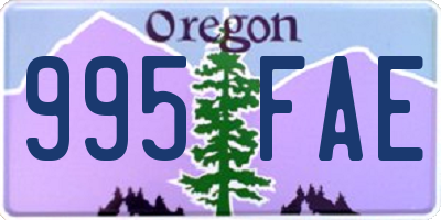 OR license plate 995FAE
