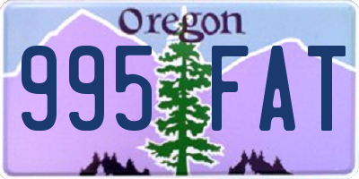 OR license plate 995FAT