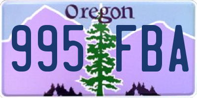 OR license plate 995FBA