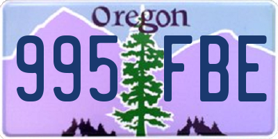OR license plate 995FBE