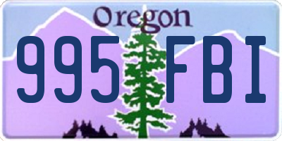 OR license plate 995FBI