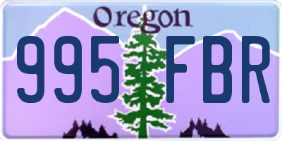 OR license plate 995FBR