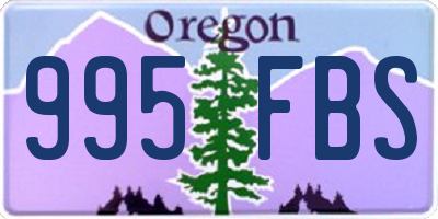 OR license plate 995FBS