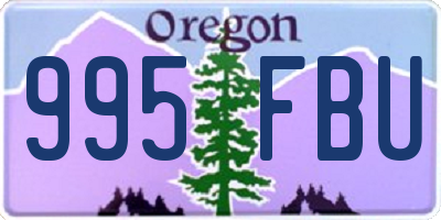 OR license plate 995FBU