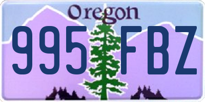 OR license plate 995FBZ