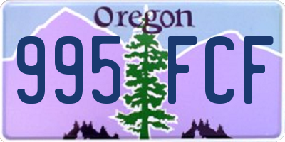 OR license plate 995FCF