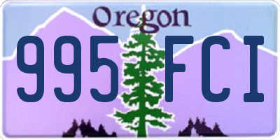 OR license plate 995FCI