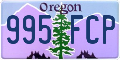 OR license plate 995FCP
