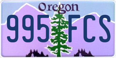 OR license plate 995FCS