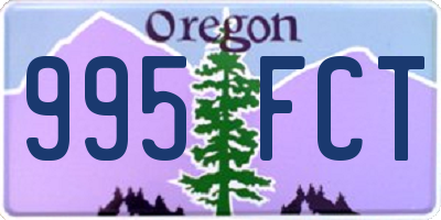 OR license plate 995FCT