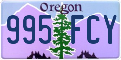 OR license plate 995FCY