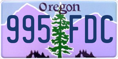 OR license plate 995FDC