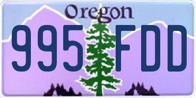 OR license plate 995FDD