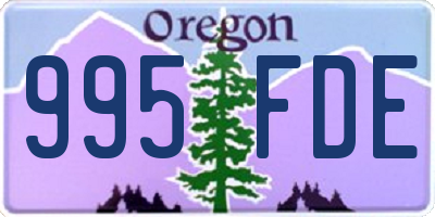 OR license plate 995FDE