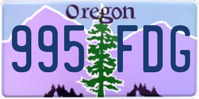 OR license plate 995FDG
