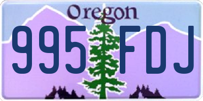 OR license plate 995FDJ
