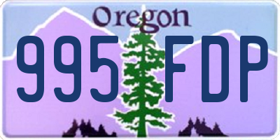 OR license plate 995FDP